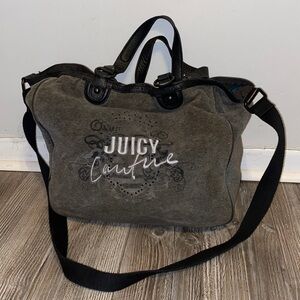 Vintage Y2K Juicy Couture  Velour & leather  Shoulder/ Crossbody Bag